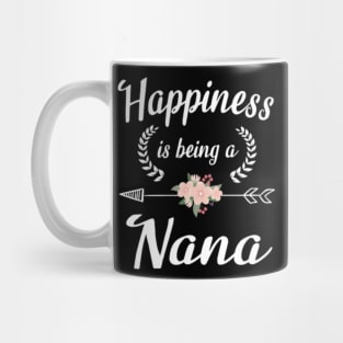 Happiness Is Being A Nana Flowers Happy Mother Father Day Mug